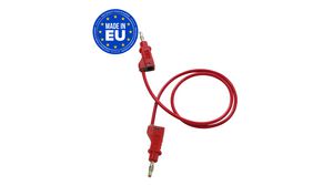 Test Lead PVC 12A Nickel-Plated Brass 1m 0.75mm² Red
